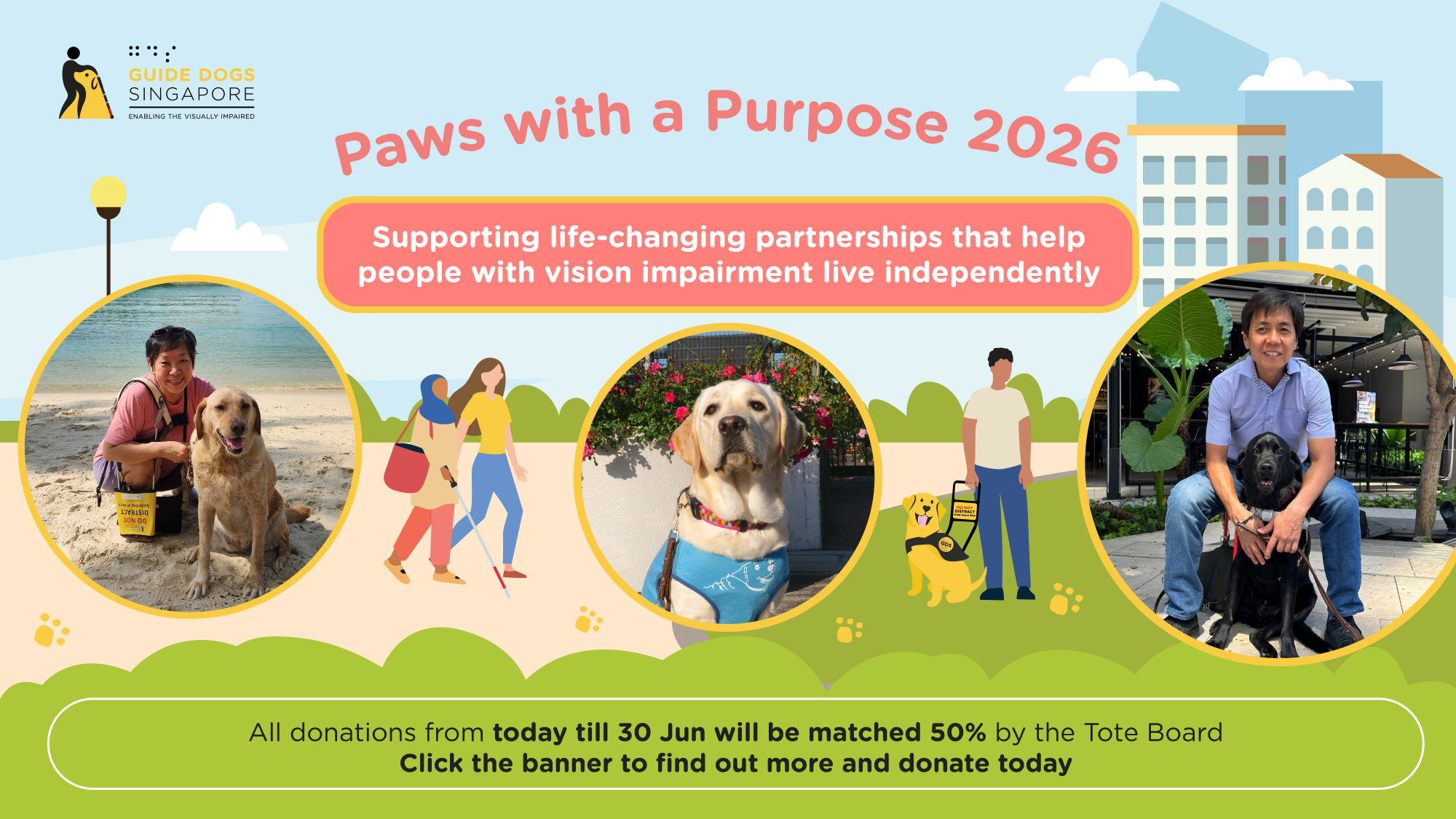 Paws with a Purpose 2026 campaign banner